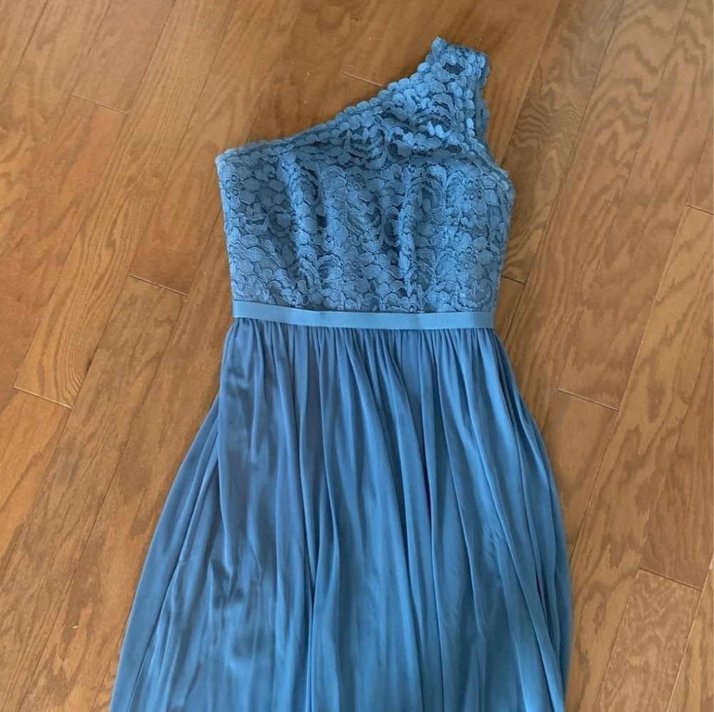 Davids bridal blue dress